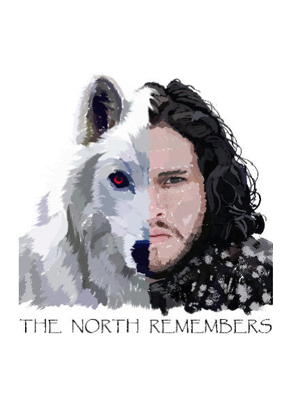 Wall Art, Jon Snow and Ghost Wall Art