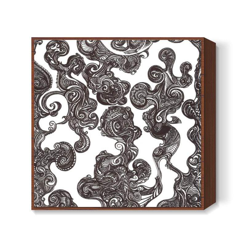 Swirly Doodle Square Print Square Art Prints