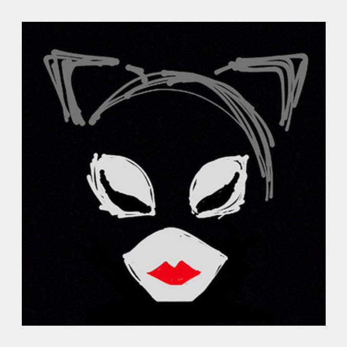 Catwoman Batman Minimal Sketch Doodle Artwork (Comicbook/Superhero/Movies) Square Art Prints