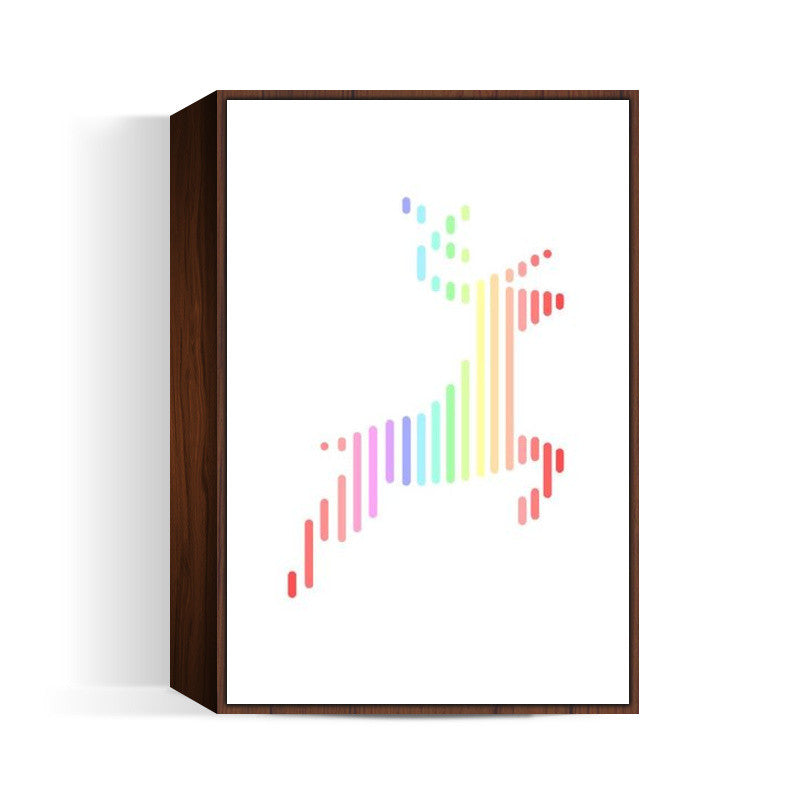 rainbow deer Wall Art | Bhaumik Mistry