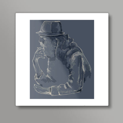 old man Square Art Prints