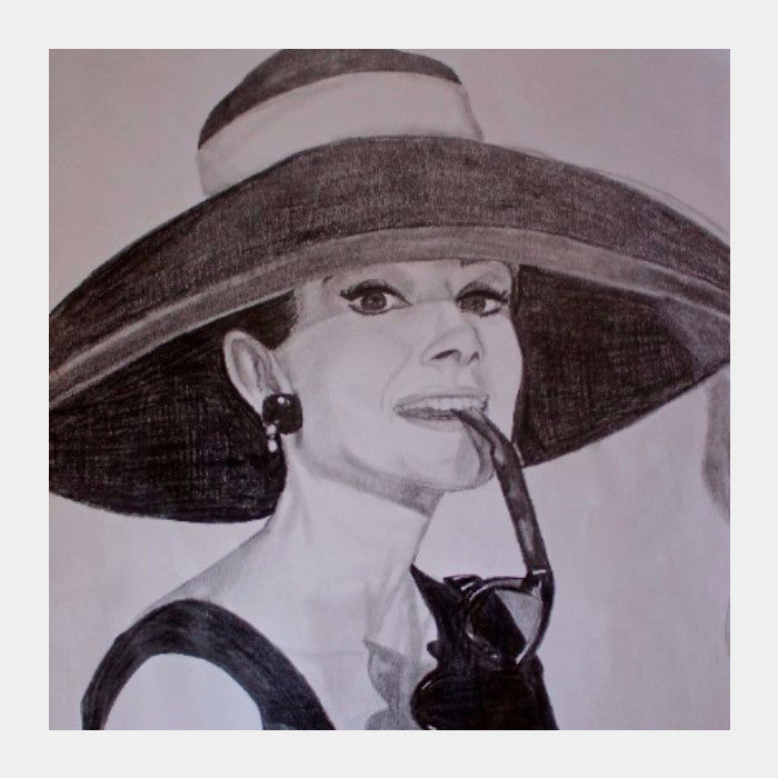 Square Art Prints, Audrey Hepburn Breakfast at Tiffanys Square Art