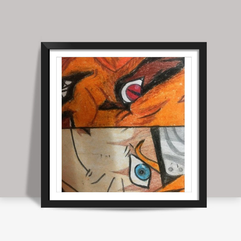 Naruto | Oil Pastel Sketch | Square Art Prints