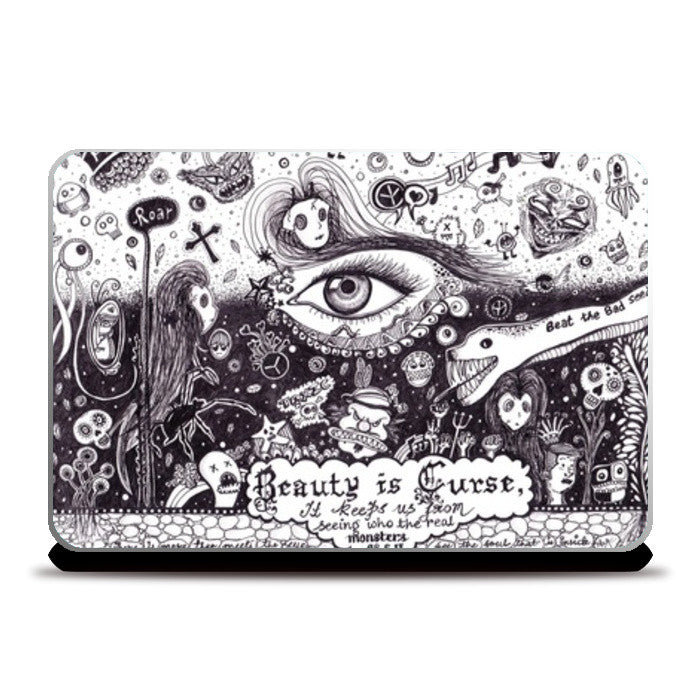 Laptop Skins, Beauty is a curse Laptop Skins