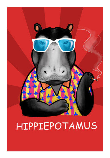 Wall Art, Hippiepotamus Wall Art