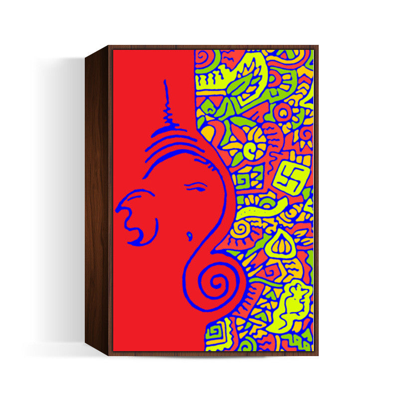 Ganesh Zenscrawl Wall Art | Meghnanimous