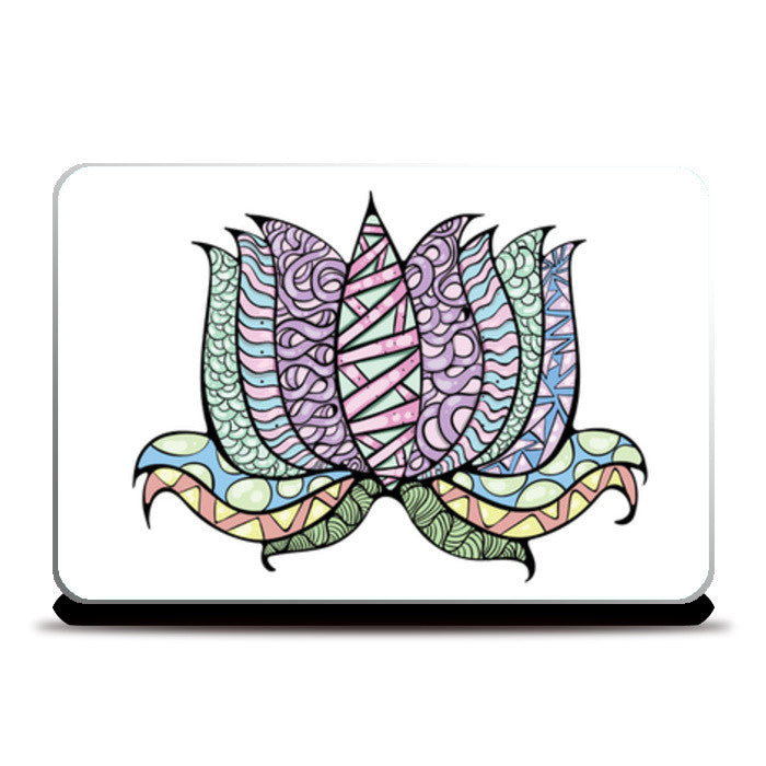 lotus illustration Laptop Skins