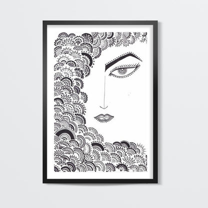 doodle, black and white, geometrics Wall Art