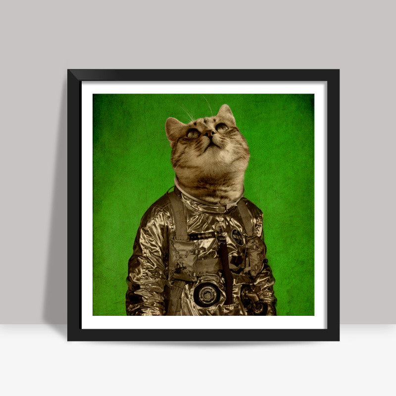 Up there is my home green Square Art Prints