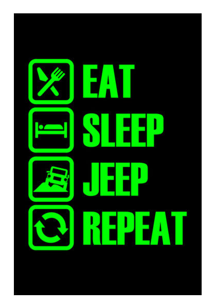 Eat Sleep Jeep Repeat Wall Art