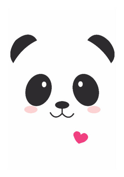 Cute Panda White Artwork