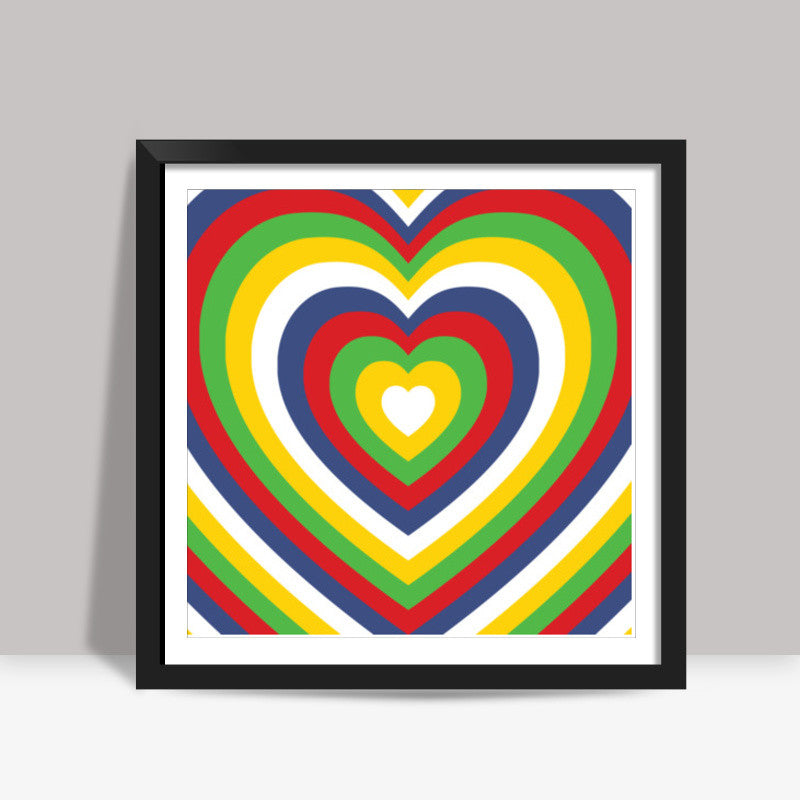 Hearts Square Art Prints