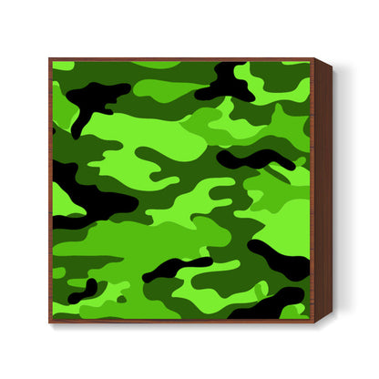 Green Camo Square Art Prints