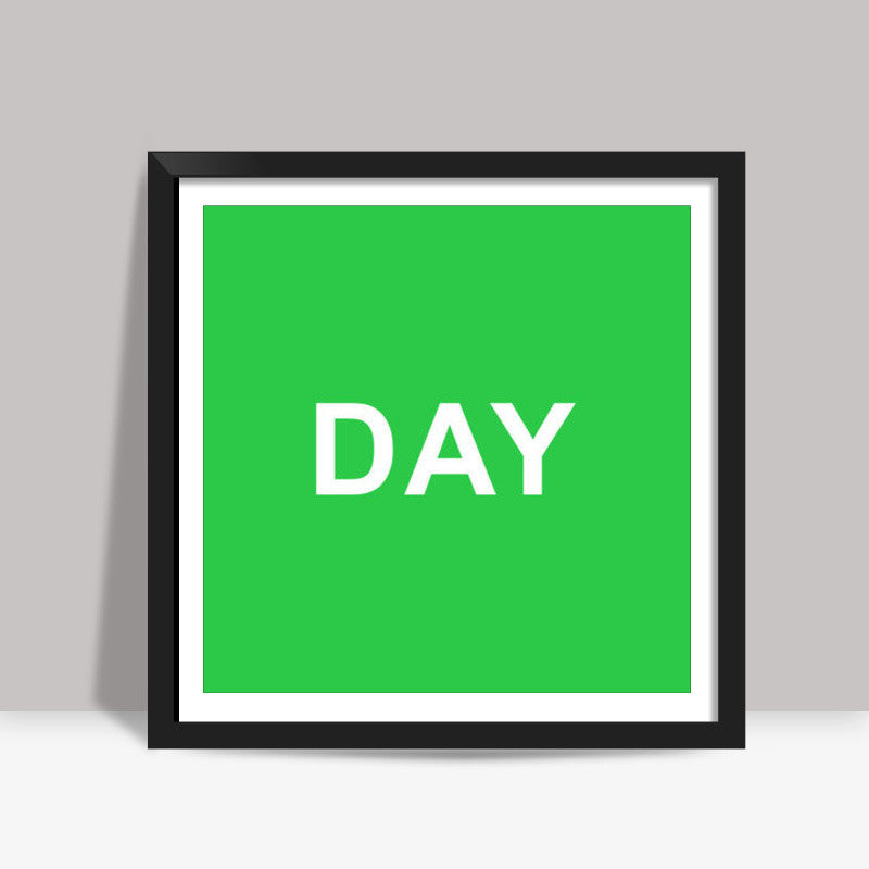 Minimalist Green Day  Square Art Prints