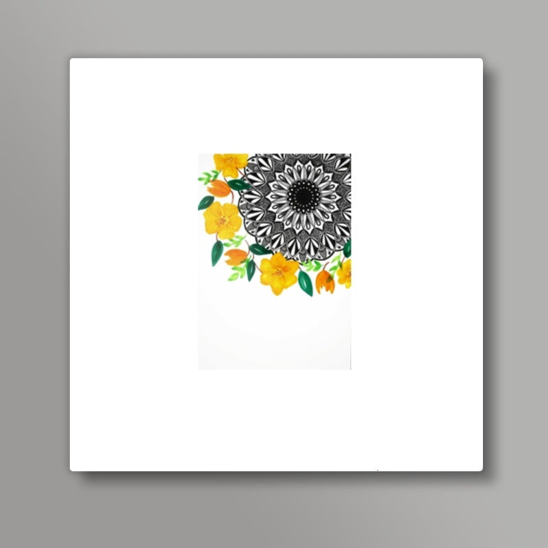 Floral Mandala Square Art Prints