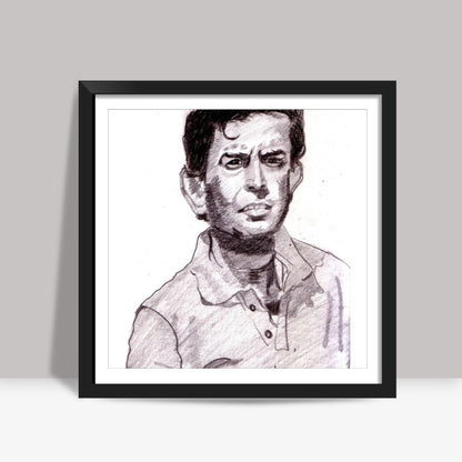 Bollywood star Sanjeev Kumar was one of the most versatile actors of Bollywood Square Art Prints