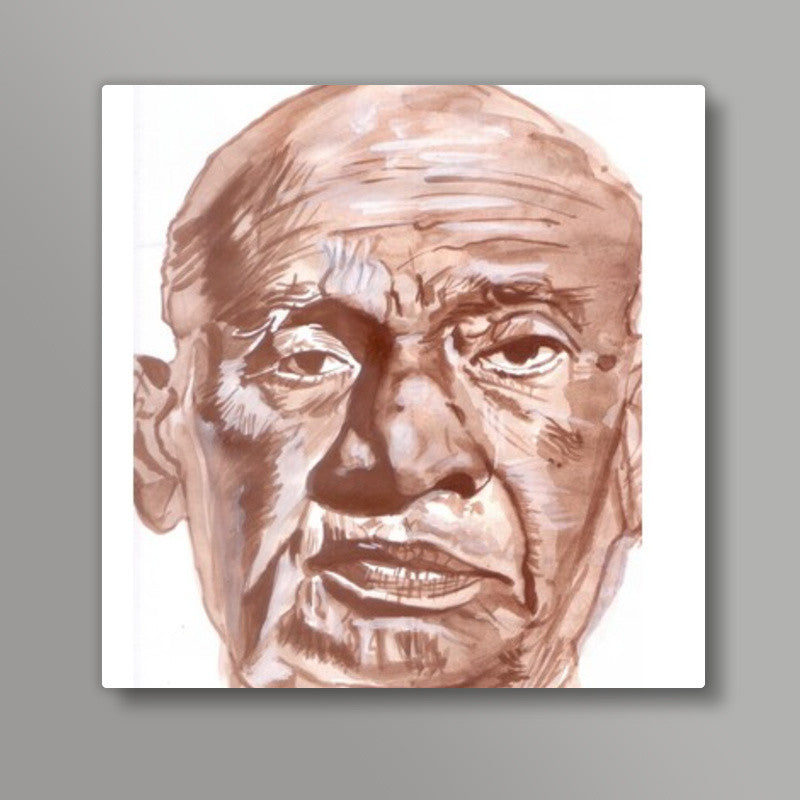 Indias Iron Man Sardar Vallabhbhai Patel Square Art Prints