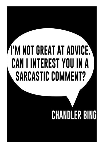 PosterGully Specials, Not Great At Advice - Chandler Bing Wall Art