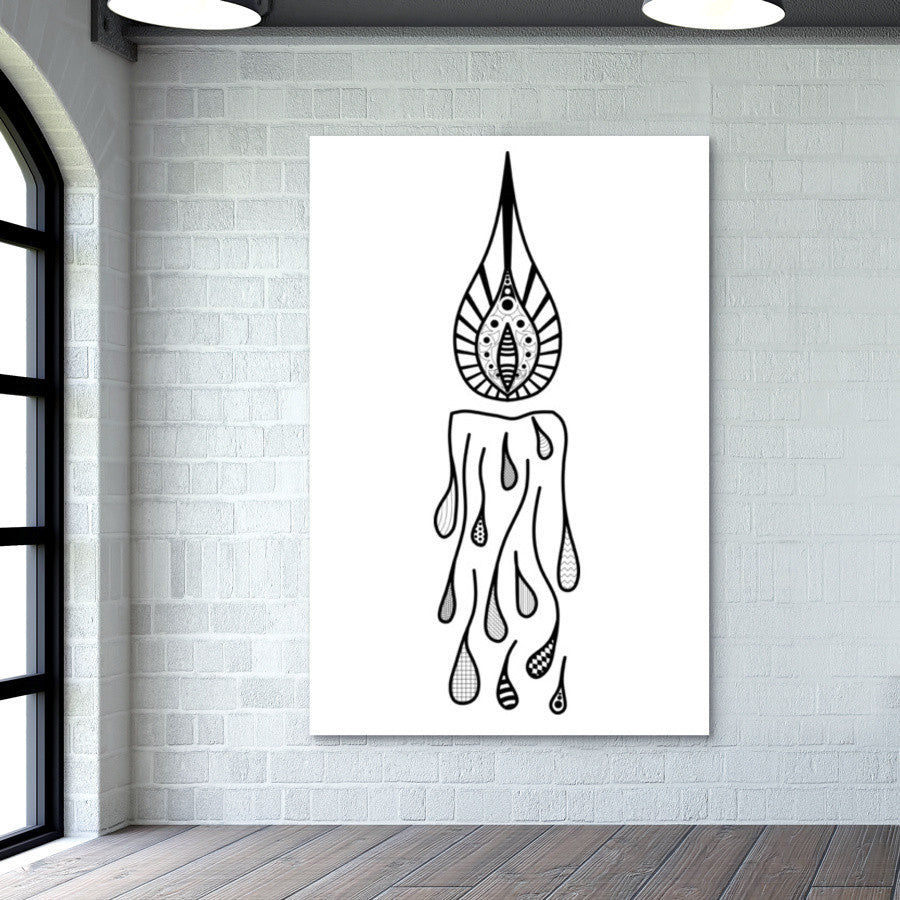 minimalist candel art  Wall Art