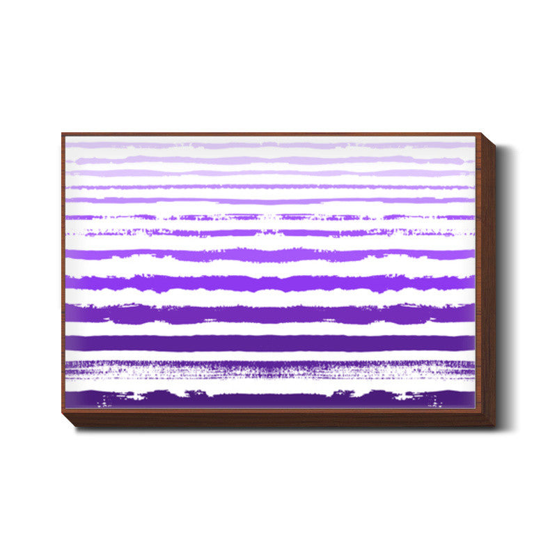 Uneven Purple Stripes Wall Art