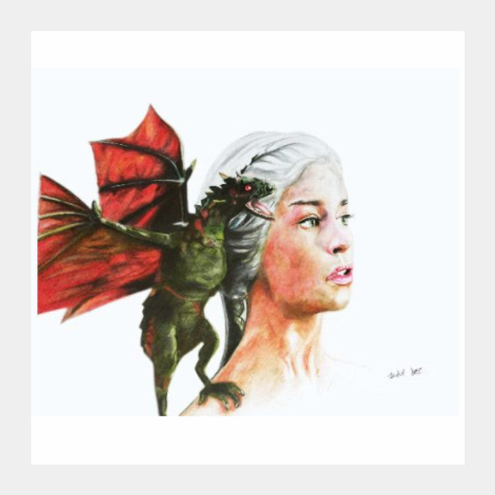 Square Art Prints, Khaleesi Game of Thrones Squrare Art