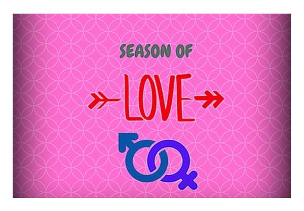 PosterGully Specials, season of love Wall Art