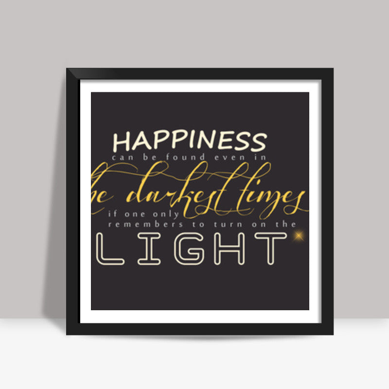 Happiness can be found Harry Potter inspired Square Art Prints