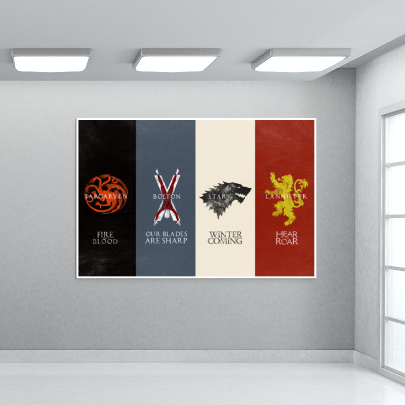 Game of Thrones Factions   Wall Art