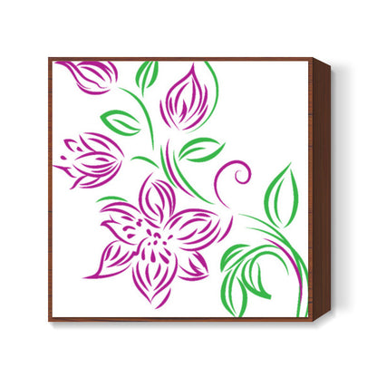 Floral Motif Square Art Prints