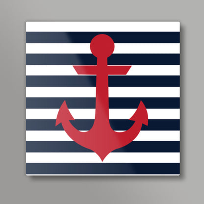 Nautical prints - anchor Square Art Prints