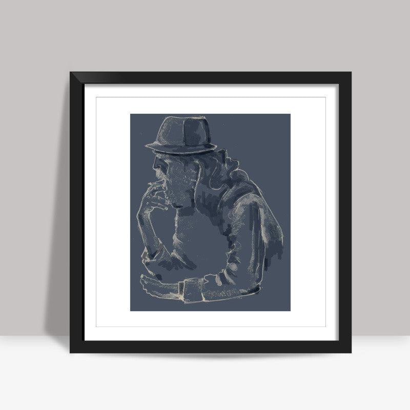 old man Square Art Prints