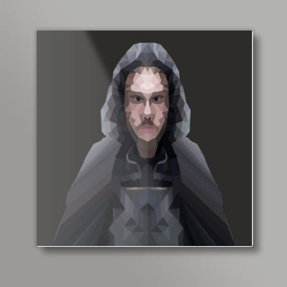 Johnsnow Cartoon - Game Of Thrones Square Art Prints