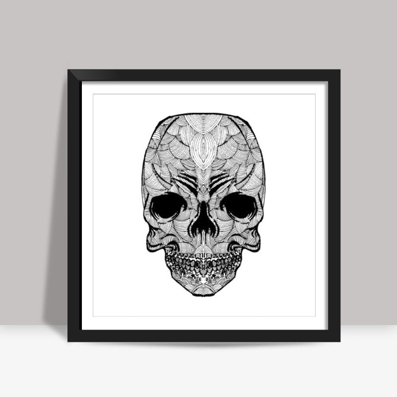 Doodle skull Square Art | Pradeep Chauhan