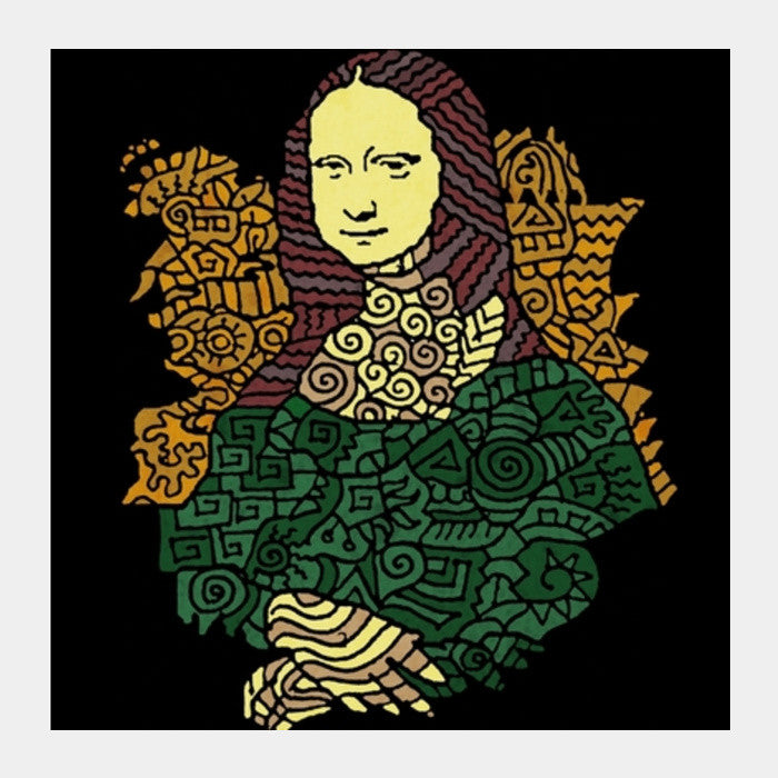 Square Art Prints, Mona Lisa Zanscrawl Art | Meghnanimous, - PosterGully