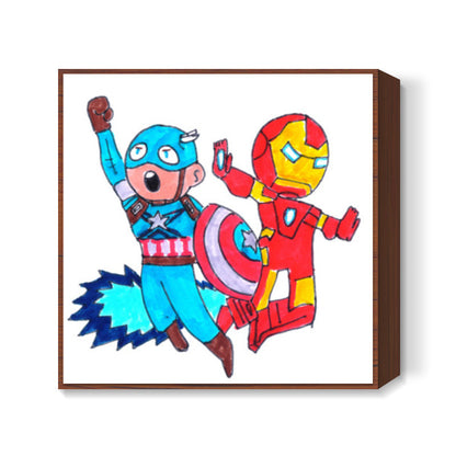 Civil War Doodle Square Art Prints