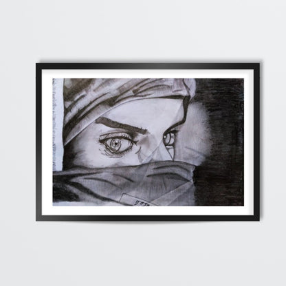 beautiful drawing of a girl Wall Art