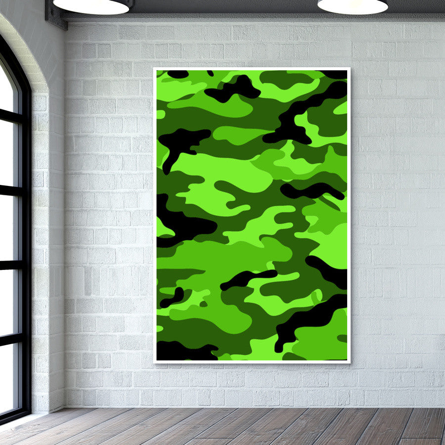 Green Camo Wall Art