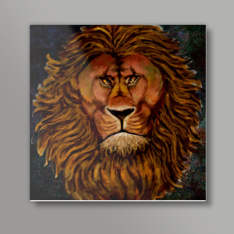 Wild Lion Square Art Prints