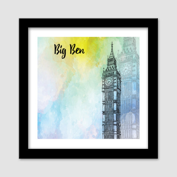 Big Ben - London Premium Square Italian Wooden Frames