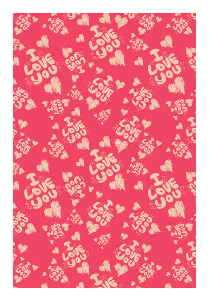 I Love You And Hearts On Pink Pattern Art PosterGully Specials