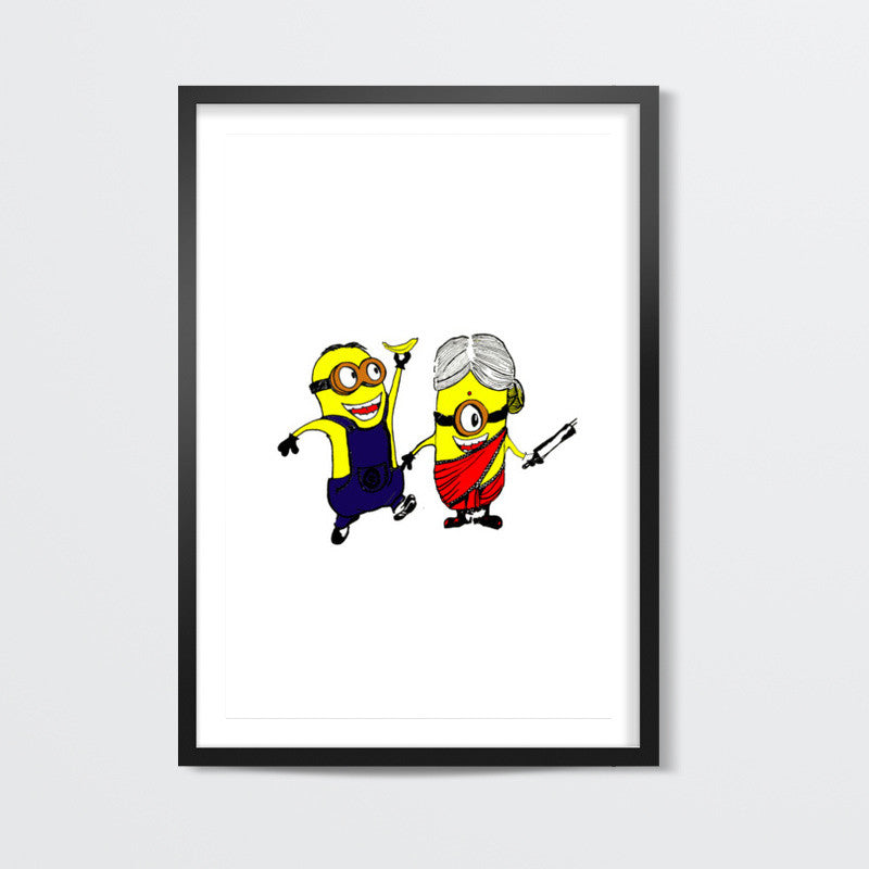 Minions love #minions #banana #cute Wall Art