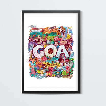 Goa Doodle Colour Wall Art