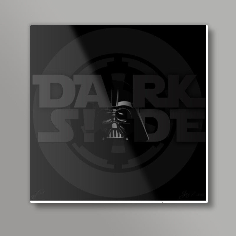 Dark Side Black Square Art Prints