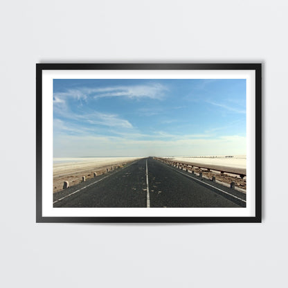 White Salt lake landscape  Wall Art