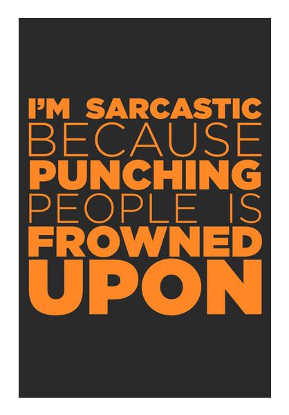 PosterGully Specials, Sarcasm #orange Wall Art