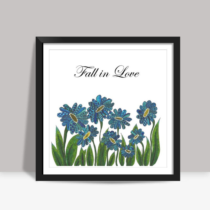 Fall In Love Square Art Print