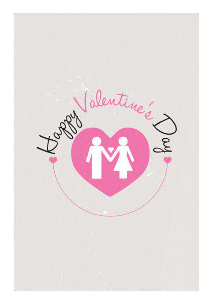 Cute Couple Vector Art Valentine Art PosterGully Specials