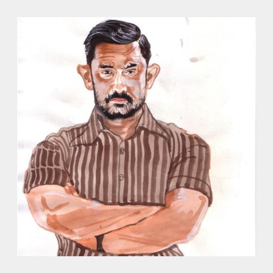 Aamir Khan is dedicated to his craft Square Art Prints