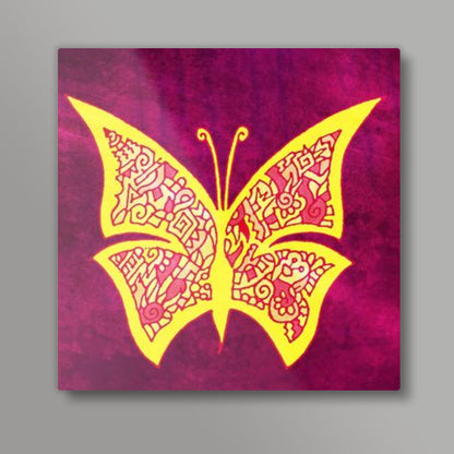 Butterfly Zenscrawl Art Square | Meghnanimous