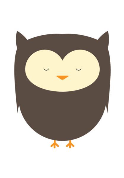 PosterGully Specials, Cute Brown Owl Wall Art